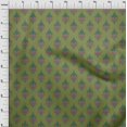 thumbnail image 3 of oneOone Polyester Lycra Fabric Leaves & Floral Block Printed Craft Fabric BTY 56 Inch Wide, 3 of 4