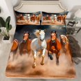 thumbnail image 1 of Erosebridal Ensemble de Draps-Housse Cheval de Course Jumeau, Literie 3D Animal Taille Jumeau, Décor Rustique de Ferme, 2 Pcs (Sans Drap Plat), 1 of 6