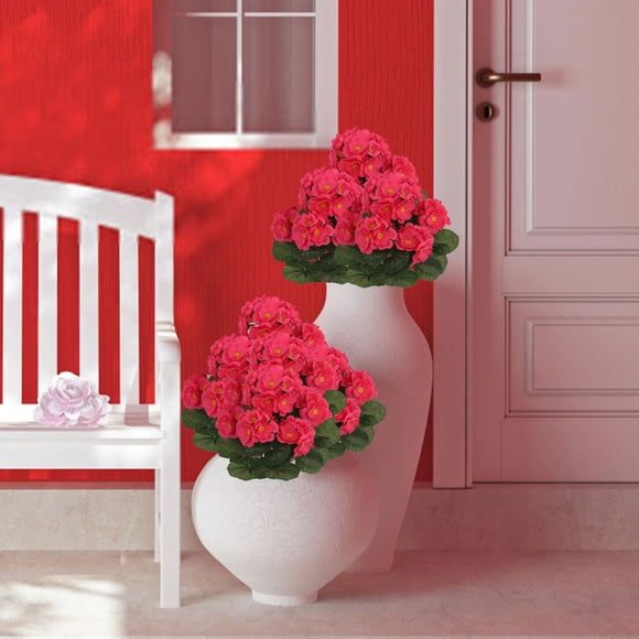 Cagogo Artificial Hydrangeas, Realistic Fake Flowers for Indoor Outdoor Decor, Durable Plastic Artificial Plants for Hanging Baskets Pots, Home Garden Wedding Party Decoration