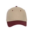 thumbnail image 2 of Two-Tone   Adjustable Baseball Cap, Khaki Burgundy, 2 of 2