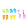 thumbnail image 5 of Baohd 10pcs Animal Fruit Fork Mini Cartoon Children Snack Cake Dessert Food Fruit Pick Toothpick Lunches Decor Random Color, 5 of 5