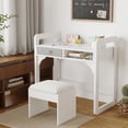 thumbnail image 1 of GloryStar Study Desk & Chair Set, Wooden Writing Table with Fabric Drawers and Built-In Pen Holder for Neat, Organized Learning Spaces, 1 of 7