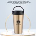 thumbnail image 3 of mmirethe Durable Double Walled Travel Mug Stylish And Leakproof Lid Included Easy To Clean Eco-friendly gradient gold 500ml 1Set, 3 of 6