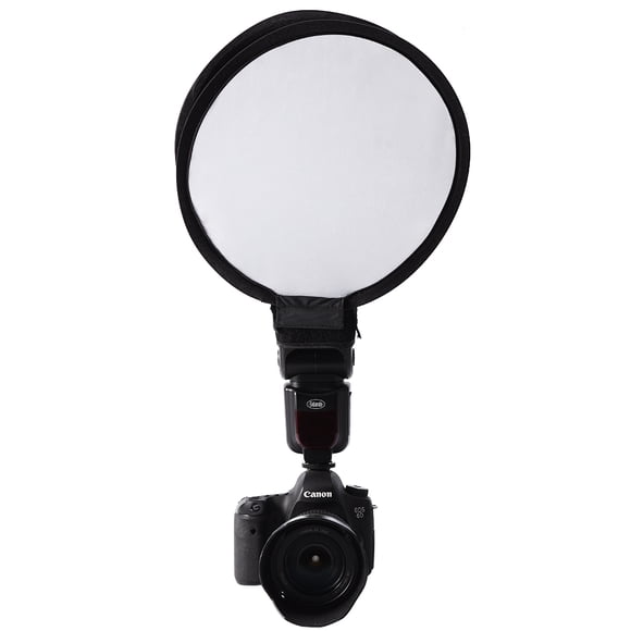 Herwey Mini Portable Round Beauty Dish Speedlite Flash Diffuser Softbox for , Flash Diffuser, Beauty Dish