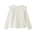 thumbnail image 1 of Besolor Toddler Baby Girls Cotton Long Sleeve T-Shirt Kids Ruffle Crewneck Solid Color Basic Layering Tee Tops, 1 of 2