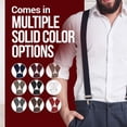 thumbnail image 5 of Mens Elastic X Back No Slip "Pin Clip" Straight Clip Suspenders - Brown (Tall, 54" Long), 5 of 5