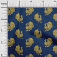 thumbnail image 1 of oneOone Viscose Jersey Fabric Peacock Block Printed Craft Fabric BTY 60 Inch Wide, 1 of 5