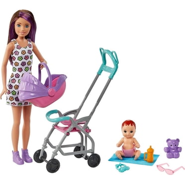 Barbie Skipper Babysitters Inc. Doll & Stroller Playset, for 3 Years & Up, Multicolor