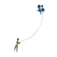 thumbnail image 3 of Milaget 1:64 Scale Miniature Kite Flying Figure Lightweight Multifunctional Handmade Boy, 3 of 9