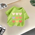 thumbnail image 1 of T-shirts et Chemises pour Filles Titre de Produit Enfants Filles Mignon Imprimé Graphique Col Rond Manches Courtes T-Shirt pour l'Été Tenue Décontractée, 1 of 3