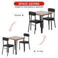 thumbnail image 2 of GloryStar Vintage Dining Table Set for 2, Square Kitchen Table with Storage Shelf and 2 Upholstered Chairs, Metal Frame Compact Dinette Set for Small Spaces, Apartment, Breakfast Nook, 29.1"x29.1"x30", 2 of 8