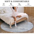 thumbnail image 4 of Round Blue Rug for Living Room 6x6ft Boho Area Rugs Machine Washable Rugs for Bedrooms Nursery Dining Room Moroccan Circle Rug Modern Non Slip Round Carpet, 4 of 6
