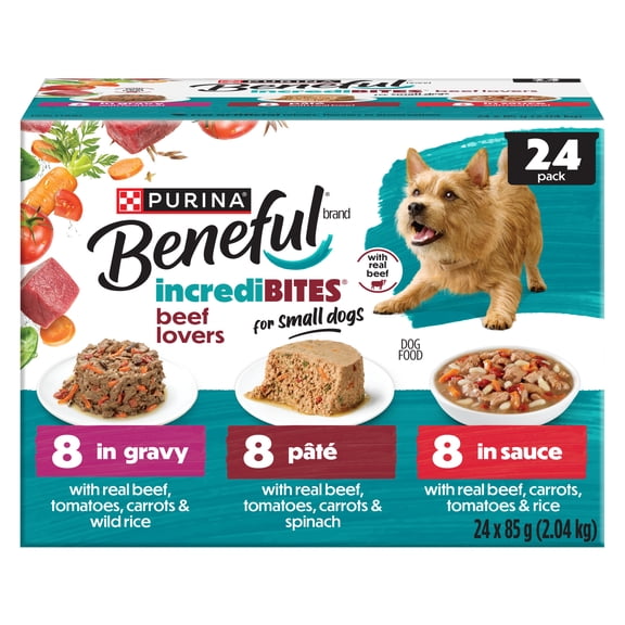 Beneful Incredibites Beef Lovers VP, Wet Dog Food 85g x 24
