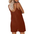 thumbnail image 4 of ORUYROP SNUGWIND Femmes Casual Sans Manches Sangle Lâches Combinaisons Réglables Stretch Shorts Romper avec Poches, 4 of 4