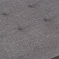 thumbnail image 4 of Draper 40 in W Solid Wood Tufted Ottoman Bench in Slate Grey Linen Look Fabric, 4 of 5