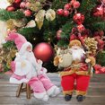 thumbnail image 2 of HEVIRGO Adorable Santa Claus Shape Doll Decor Christmas Style Handmade Fabric Doll Model for Party, 2 of 10