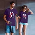 thumbnail image 4 of T-shirts Assortis de la Saint-Valentin pour Couples, Imprimé de Lettres, Col Rond, Mode, Confortable, Coupe Ample, T-Shirt Décontracté Léger, Tunique, Haut Confortable, Doux, Respirant, Mari Femme, Chemisier, Tee, Violet, P, 4 of 6