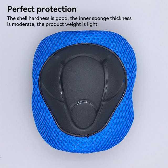 Maoww 6PCS Knee Pads Anti Collision Polyester Foam Hard Shell Wrist Guards Hand Guard Roller Skates Cycling Skateboard Scooter Grey