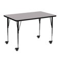 thumbnail image 1 of Bowery Hill Table d'Activités Mobile 31 Pouces x 30 Pouces x 48 Pouces Gris, 1 of 2
