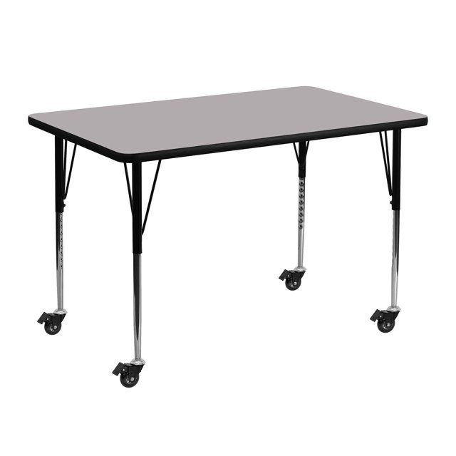 Bowery Hill Table d'Activités Mobile 31 Pouces x 30 Pouces x 48 Pouces Gris