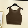 thumbnail image 4 of Swstbby Liquidation d'Économies d'Été! Débardeurs d'Été pour Femmes Grande Taille, Débardeur d'Été Décontracté pour Femme à Couleur Unie Ample à Col Rond Vert Armée TTTG, 4 of 4