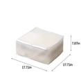 thumbnail image 3 of Meitianfacai Folding Plastic Storage Box For Storage Under The Bed Odorless Moistureproof Trash Can Suitable For Pillows Coats Blankets White Translucent, 3 of 7
