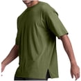 thumbnail image 2 of AherBiu T-Shirts pour Hommes Surdimensionnés en Coton Léger à Col Rond à Manches Courtes T-Shirt Décontracté, 2 of 9
