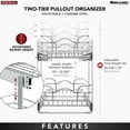 thumbnail image 4 of Rev-A-Shelf Kitchen Cabinet Pull Out Shelf Organizer, 12 x 22 In, 5WB2-1222CR-1, 4 of 11
