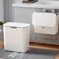 thumbnail image 1 of Baohd Seau à Compost Montable Intérieur Conteneur à Ordures Stable pour Chambre Cuisine Blanc 7L, 1 of 9