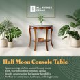 thumbnail image 2 of All Things Cedar Table Console d'Appoint Demi-Lune en Bois, Tablette de Rangement, Cerisier, 2 of 9