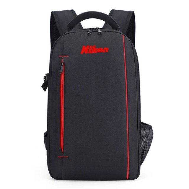 Sac à Dos de Photographie Professionnel Grande Capacité Étanche en Nylon Résistant à l'Usure pour Canon, Nikon, Sony, Fuji Nikon logo-Rouge