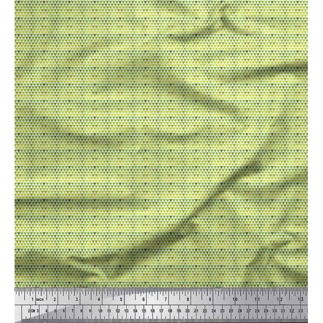 Soimoi Tissu Satin Modal Triangle Petits Tissus Imprimés au Yard 42 Pouces de Large