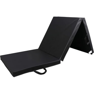 Exercise Tri-Fold Gym Mat 2" 6' x 2 x 2"' (180x60x5 CM) Thick Fitness Mat w/PU Leather for Gymnastics, Yoga, Aerobics, Martial Arts, Lightweight and Portable Tumbling Mats
