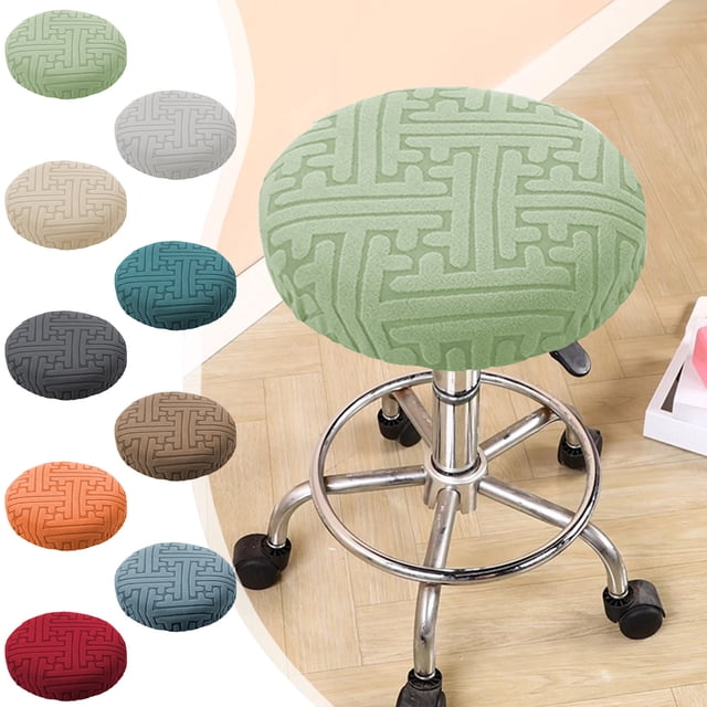 Sentmoon Seat Covers for Chairs Kitchen Chair Covers Stool Covers Round Bar Stool Covers Oppose Slip Seat Cover with Elastic Bands Sturdy for Dining Chairs