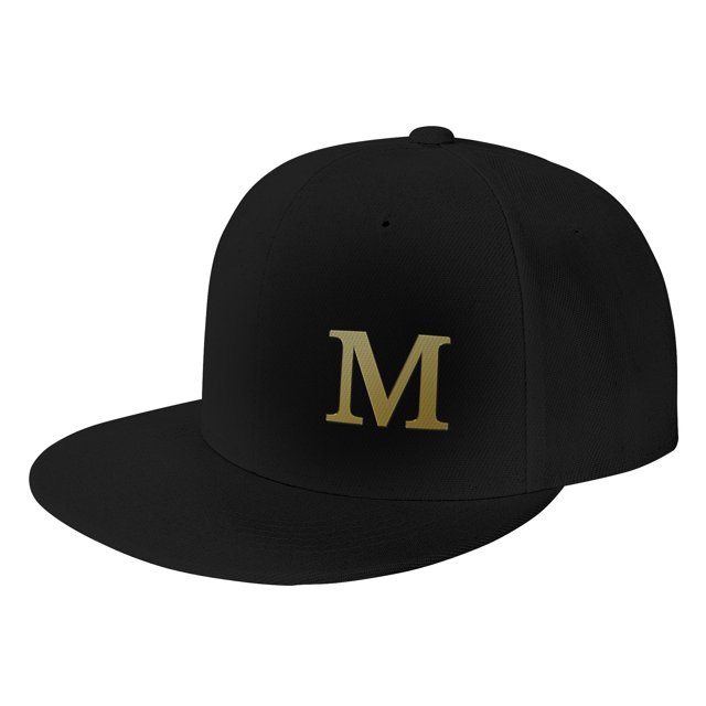 ZICANCN Alphabet M Pattern Baseball Caps, Trucker Hats for Men And Women, Adjustable Breathable Flat Caps, Black