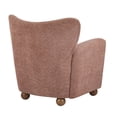 thumbnail image 4 of Noble House confortable fauteuil Wingback, tapisserie Boucle avec Design Wingback élégant, corail, teck, 4 of 9