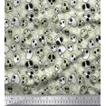 thumbnail image 1 of Soimoi Modal Satin Fabric Crossbone & Skull Halloween Printed Craft Fabric by The Yard 42 Inch Wide, 1 of 3