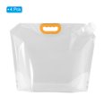 thumbnail image 3 of Unique Bargains 10L Collapsible Water Container Bag, Plastic Storage Jug Folding Water Bag, 4 Pack Clear, 3 of 7