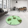 thumbnail image 4 of Ahgly Tapis Rectangulaire Lavable en Machine Vert Transitionnel, 6 Pieds x 9 Pieds, 4 of 7