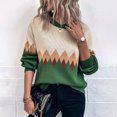 thumbnail image 4 of REDHOTYPE Femmes Col Rond Tricot Pull en Vrac Casual Couleur Bloquant Pull à Manches Longues Top, 4 of 6
