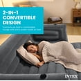 thumbnail image 4 of Intex Queen Size Inflatable Pull-Out Sofa Bed Couch and Chair Sleeper, Dark Gray, 4 of 9