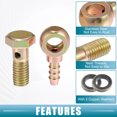thumbnail image 4 of Unique Bargains 2 Set Car Oil Cooler Fitting Plug Ball Head Adapter M8x1.25 Bolt Brake Fitting Kit with Washers, 4 of 7