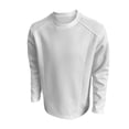 thumbnail image 1 of Ediodpoh Chandail Sans Capuchon pour Homme - Unisexe Automne Couleur Unie Col Rond Style Tenue Décontractée pour les Activités Quotidiennes Vêtement Polyvalent Confortable pour Superposition Chandail pour Homme Blanc TG, 1 of 4