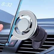 Wuztai Magnetic Car Phone Mount, Super Stable 360 Degree Rotating Cell Phone Holder, Universal Auto Cradle for All Phones, Vent Clip Dashboard Windshield Hands-Free Mount
