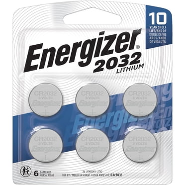Pile miniature Energizer 2032 au lithium, emballage de 6