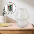 thumbnail image 3 of DOLITY Table Lamp, USB Bedside Lamps, Small Glass Nightstand Lamp Perfect for Bedroom, RC 16 Colors, 3 of 9