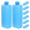 thumbnail image 1 of Shisuyan 12pcs Reusable Ice Packs: Cooling Crystal Boxes Freezer Blocks Case For Lunch Boxes Coolers Meal Prep Empty Cold Packs For School Work Travel Sky-Blue, 1 of 8