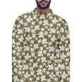 thumbnail image 4 of Atasi Printed Long Sleeve Kurta For Men Button Down Cotton Slub Ethnic Shirt, 4 of 5