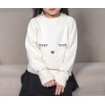 thumbnail image 1 of Toddler Girls 100% Cotton White Pullover Winter Sweater, 1 of 4