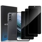 Zonyee [3 Pack] Privacy Screen Protector Compatible for Samsung Galaxy S21 6.2-inch, Anti-Spy Tempered Glass Film, Scratch Resistant, Easy Install, Bubble-Free
